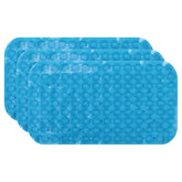 Kuber Industries Bath Mat | PVC Bathroom Mat | Shower Bath Mat | Floor Tub Mat | Foot Massager Mat | Anti-Skid Shower Bathroom Mat | B-02A |Pack of 3| Dark Blue